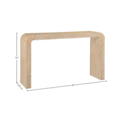 Toulon Natural Oak Veneer Console Table