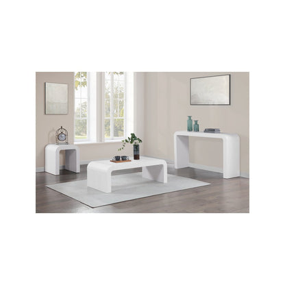 Toulon White Oak Veneer End Table