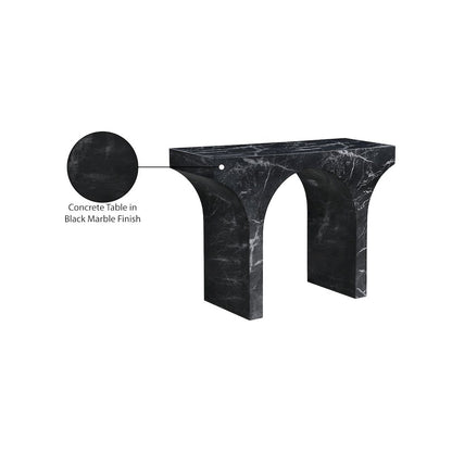 Pomezia Black Marble Finish Console Table