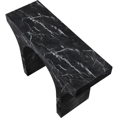 Pomezia Black Marble Finish Console Table