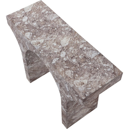 Pomezia Brown Marble Finish Console Table