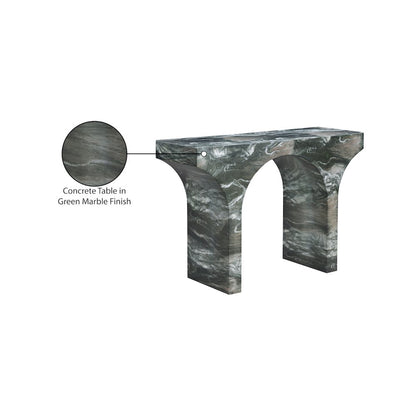 Pomezia Green Marble Finish Console Table