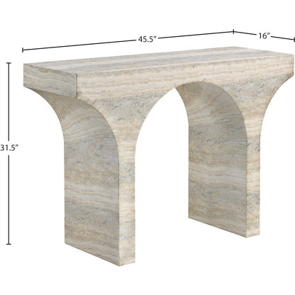 Pomezia Travertine Travertine Finish Console Table