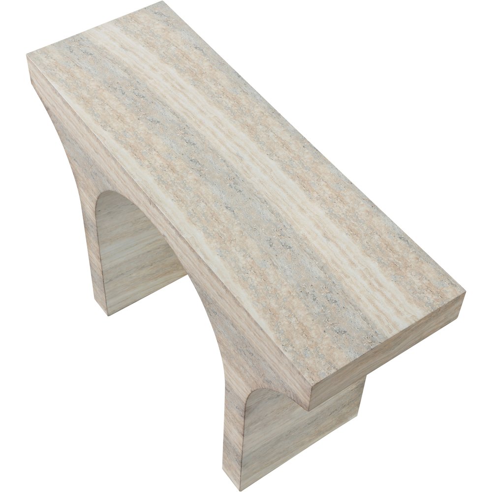 Pomezia Travertine Travertine Finish Console Table