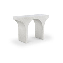 Pomezia White Marble Finish Console Table