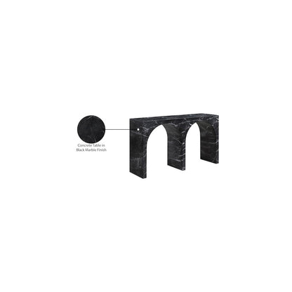 Faenza Black Marble Finish Console Table