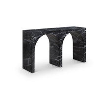 Faenza Black Marble Finish Console Table