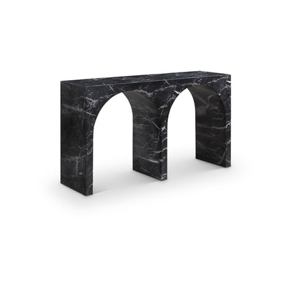 Faenza Black Marble Finish Console Table