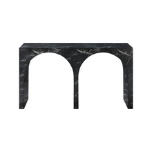 Faenza Black Marble Finish Console Table
