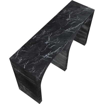 Faenza Black Marble Finish Console Table