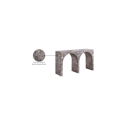 Faenza Brown Marble Finish Console Table