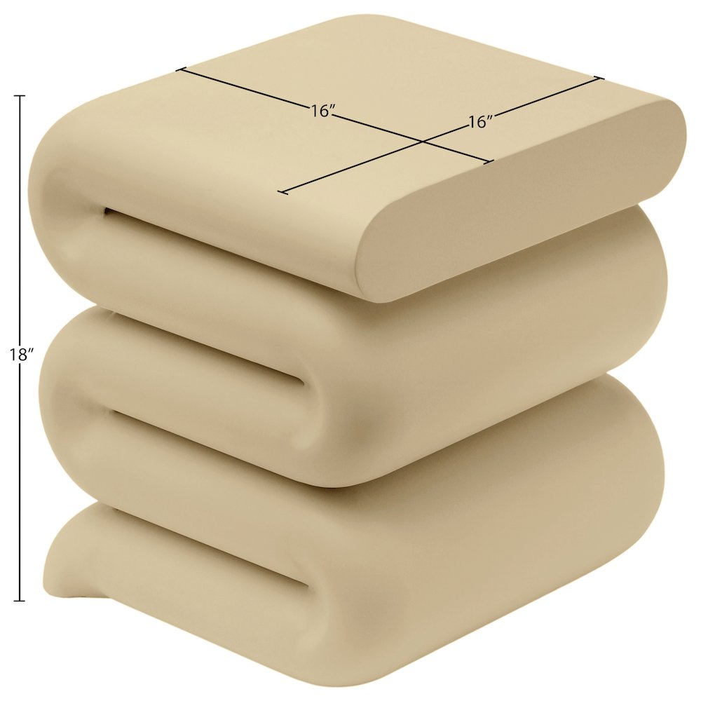 Roland Beige Iron End Table