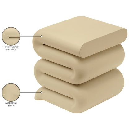 Roland Beige Iron End Table