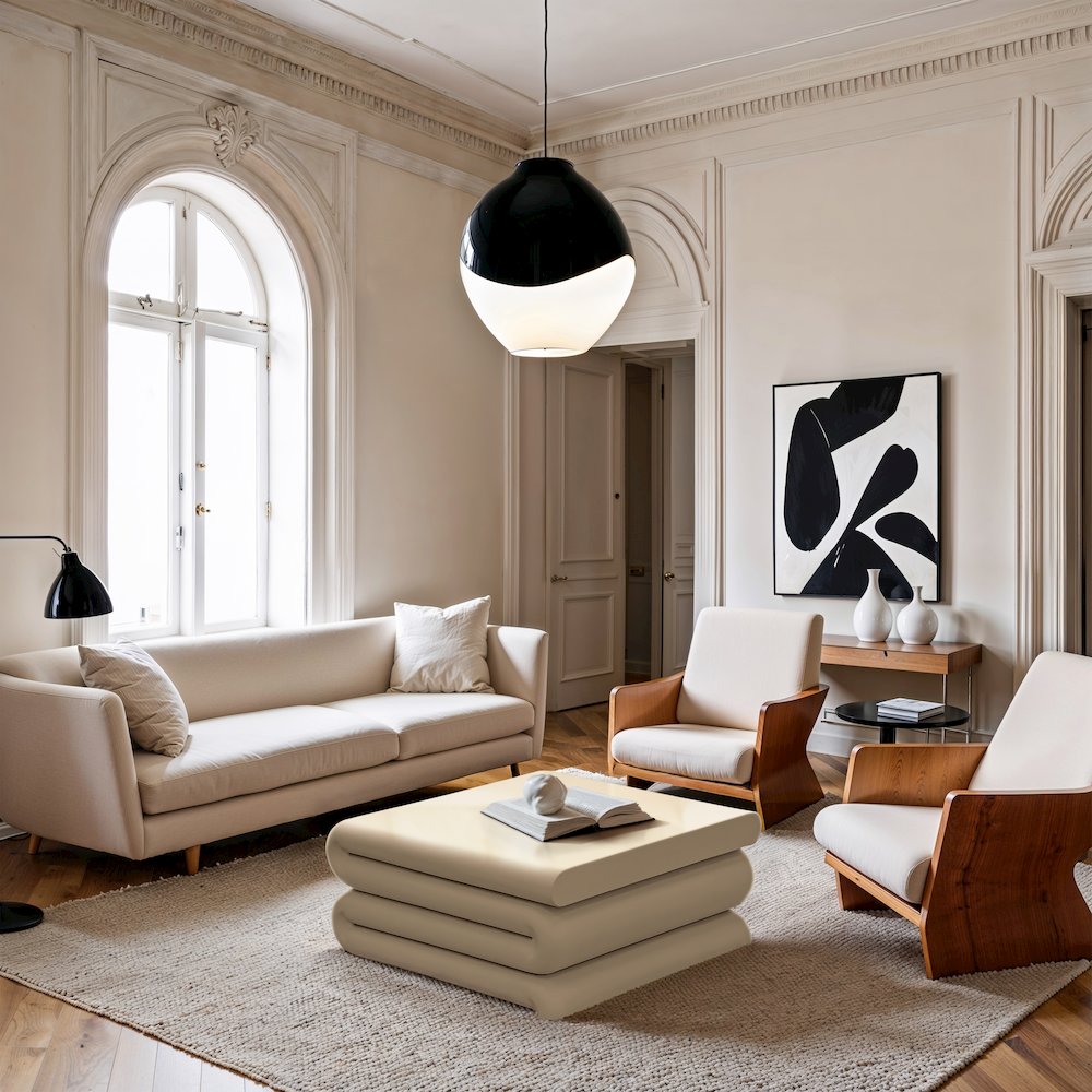 Roland Cream Iron Coffee Table