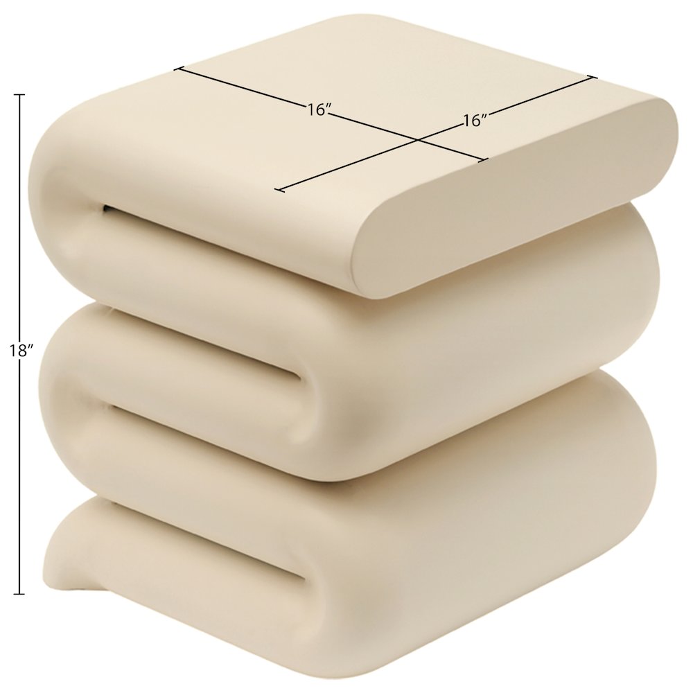 Roland Cream Iron End Table