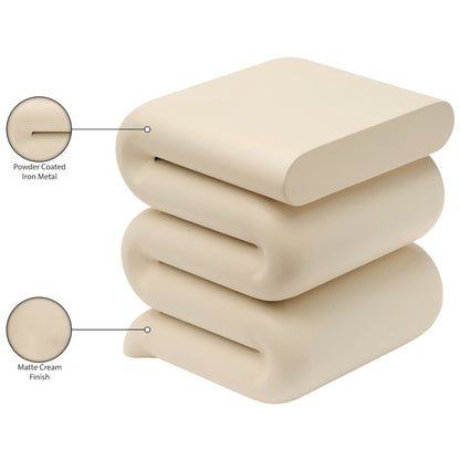 Roland Cream Iron End Table