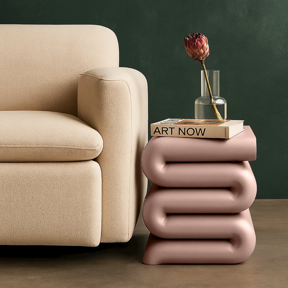 Roland Pink Iron End Table