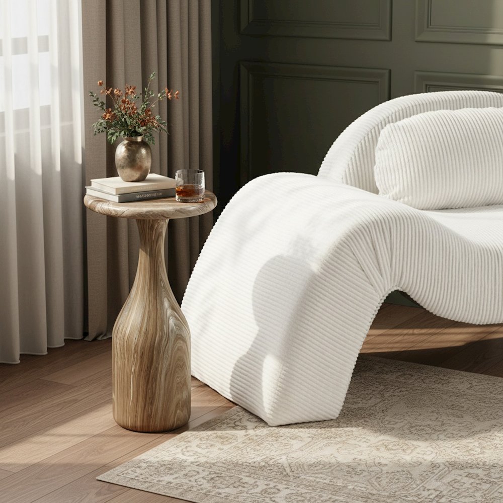 Savona Beige Concrete Indoor/Outdoor End Table