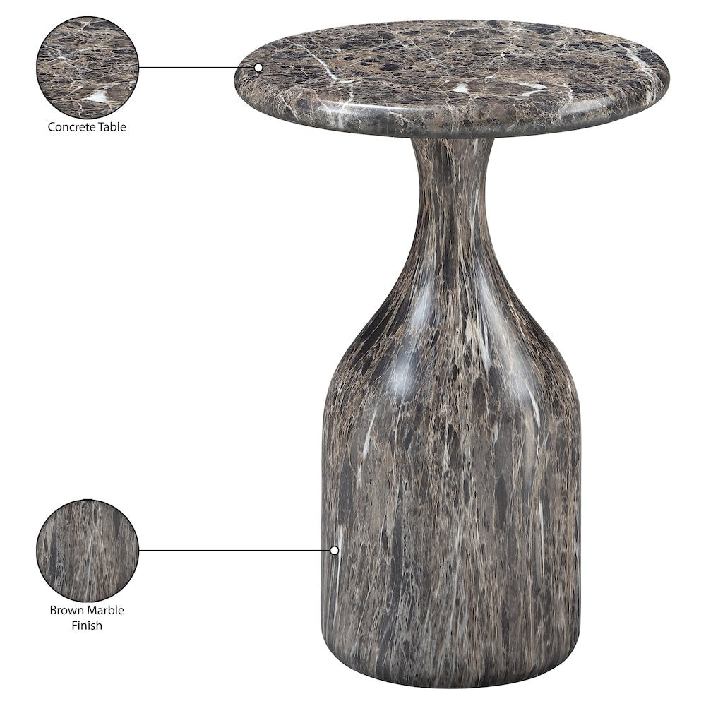 Savona Brown Concrete Indoor/Outdoor End Table