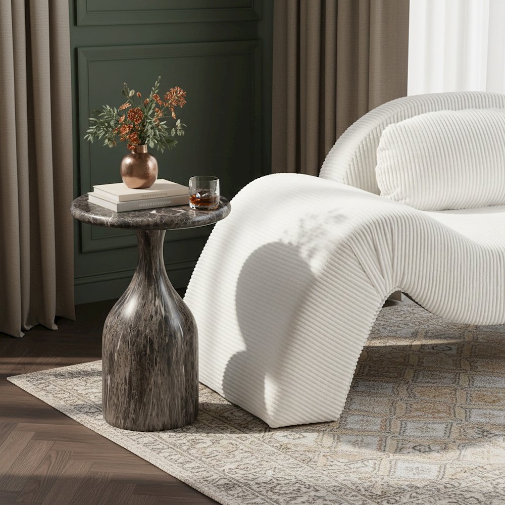 Savona Brown Concrete Indoor/Outdoor End Table