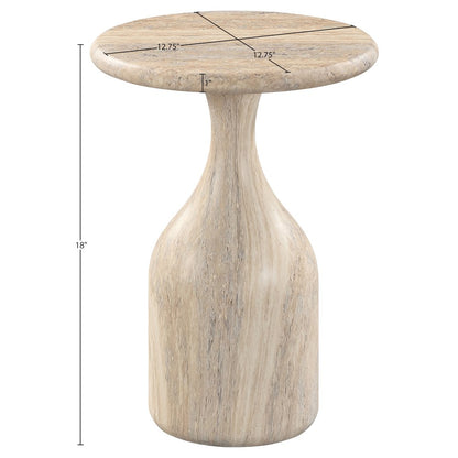 Savona Travertine Concrete Indoor/Outdoor End Table