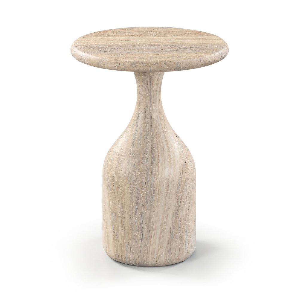 Savona Travertine Concrete Indoor/Outdoor End Table