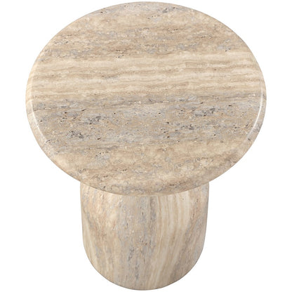 Savona Travertine Concrete Indoor/Outdoor End Table