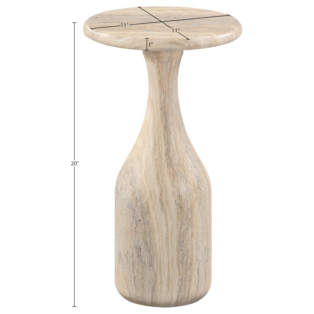 Savona Travertine Concrete Indoor/Outdoor End Table