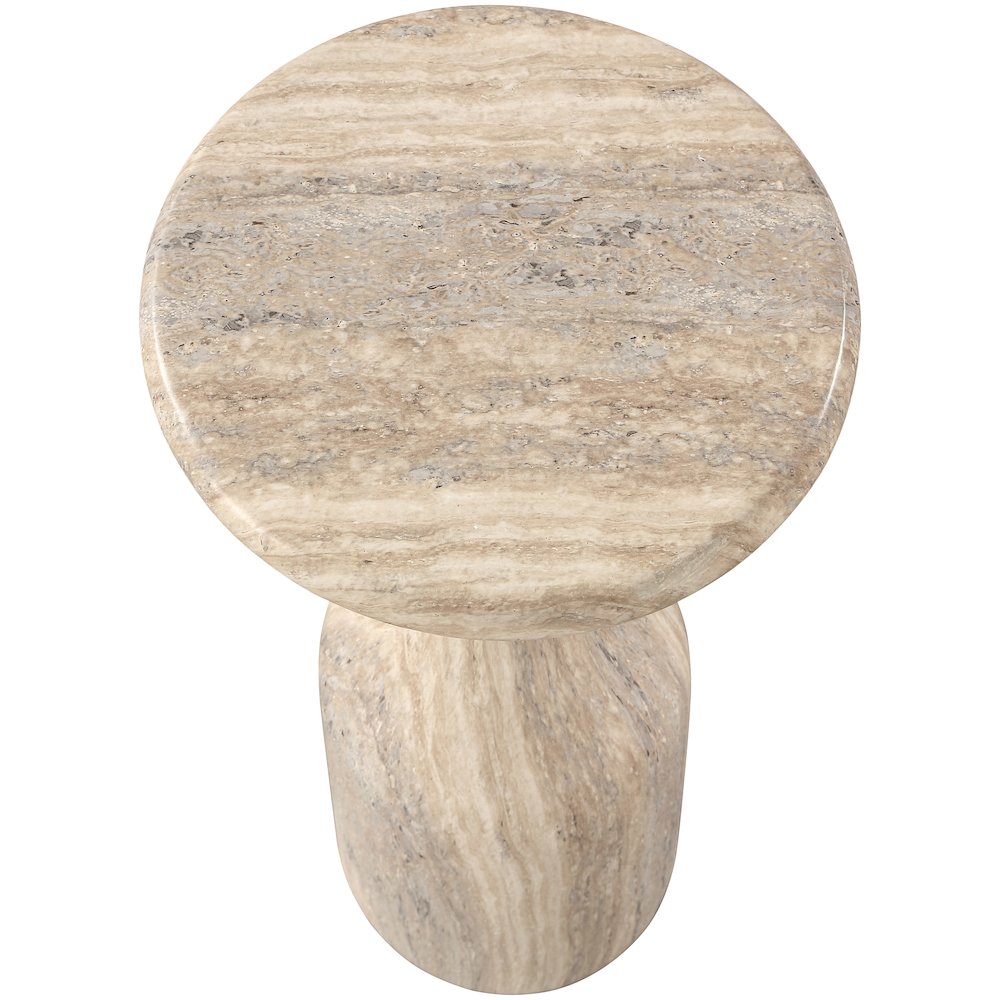 Savona Travertine Concrete Indoor/Outdoor End Table