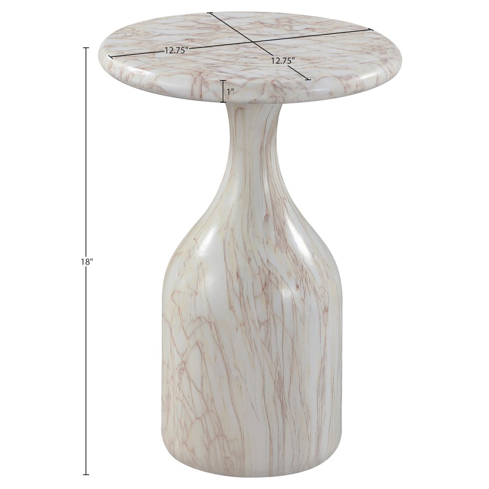 Savona White Concrete Indoor/Outdoor End Table