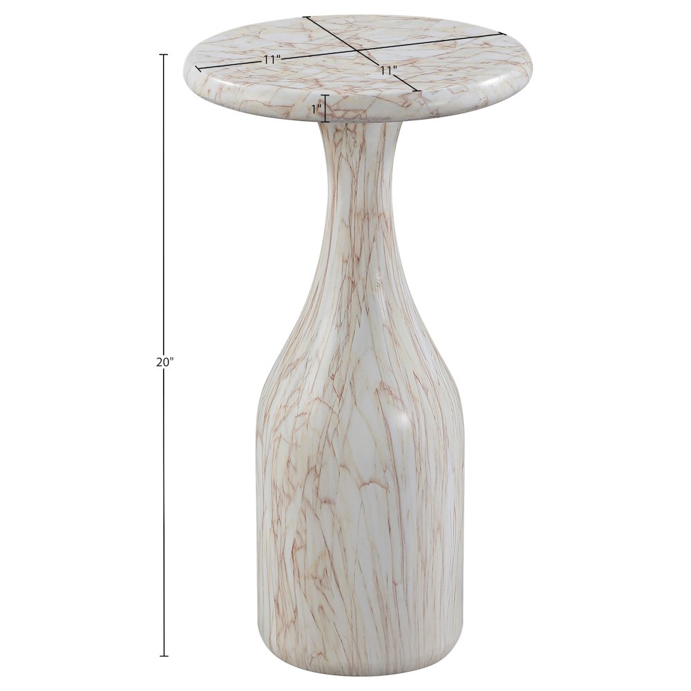 Savona White Concrete Indoor/Outdoor End Table