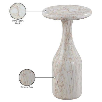 Savona White Concrete Indoor/Outdoor End Table