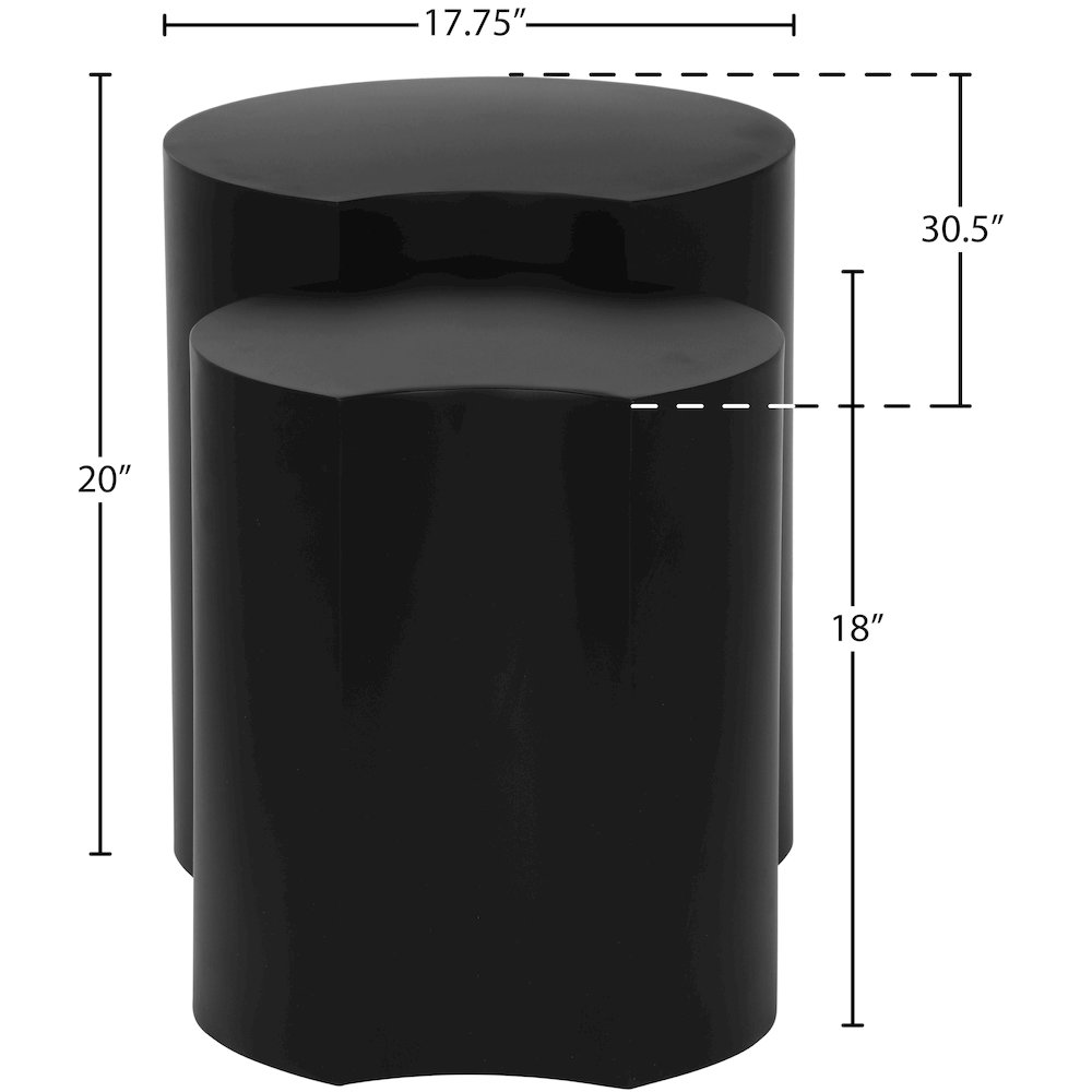 Dimple Black End Table