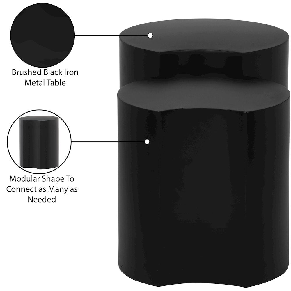 Dimple Black End Table