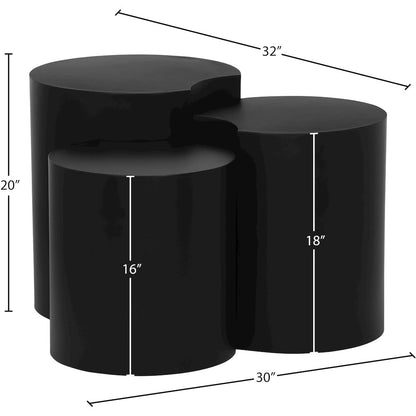 Dimple Black End Table