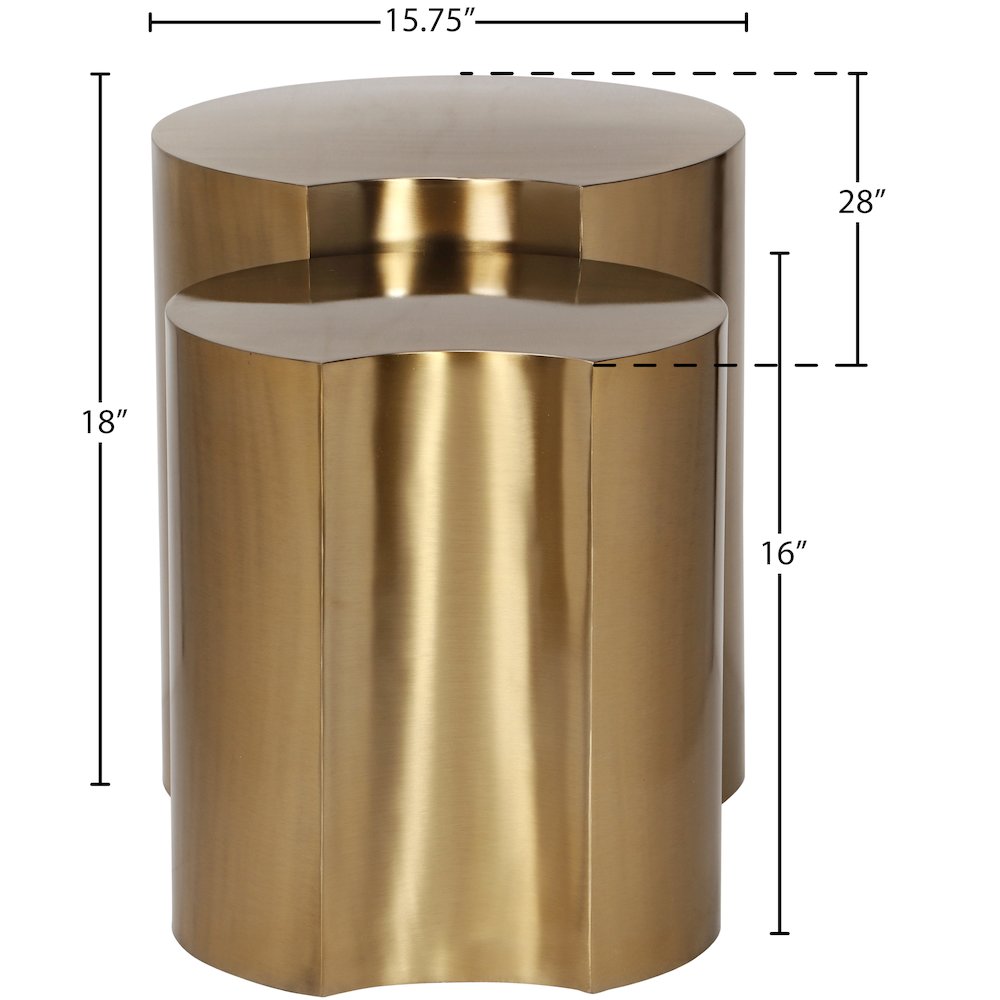 Dimple Gold End Table