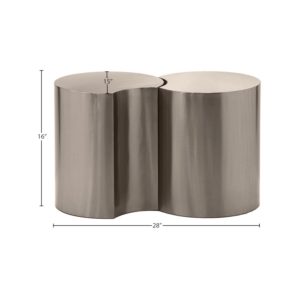 Dimple Silver End Table