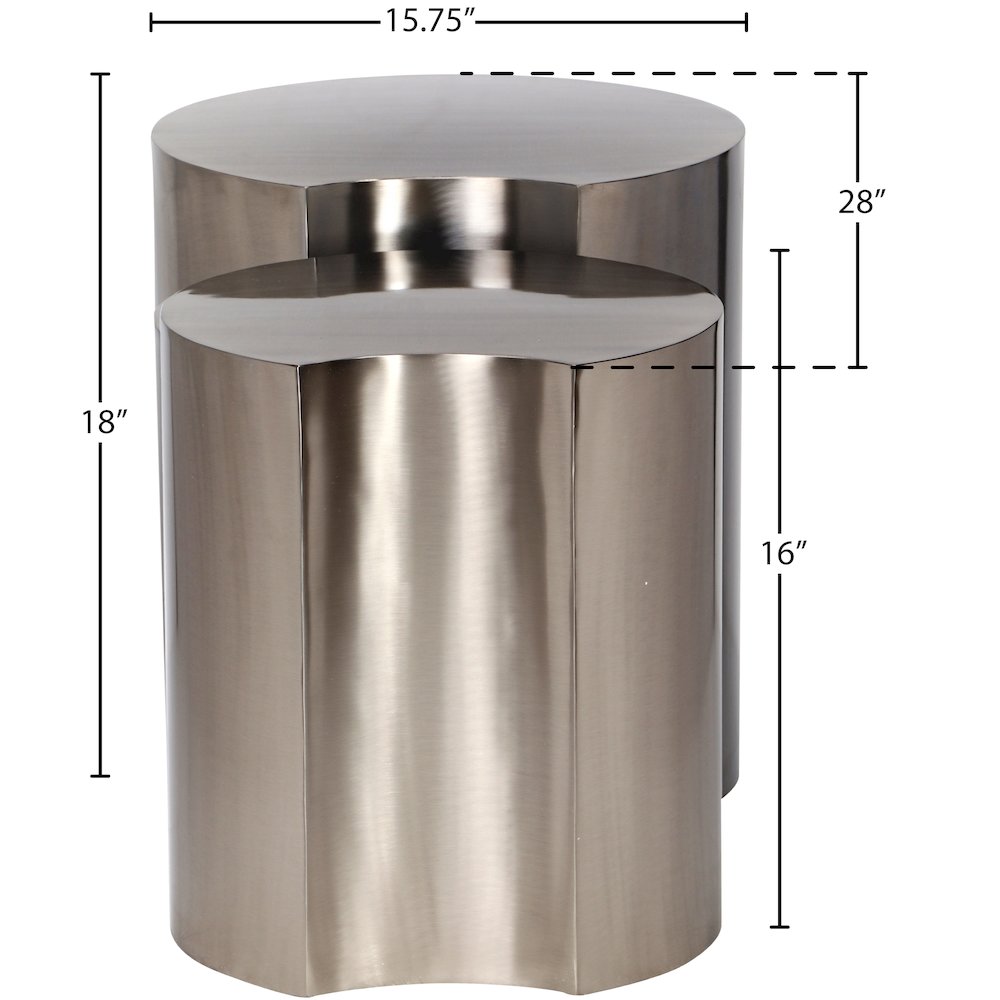 Dimple Silver End Table