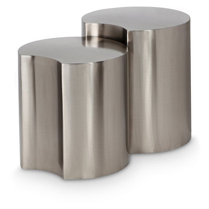 Dimple Silver End Table