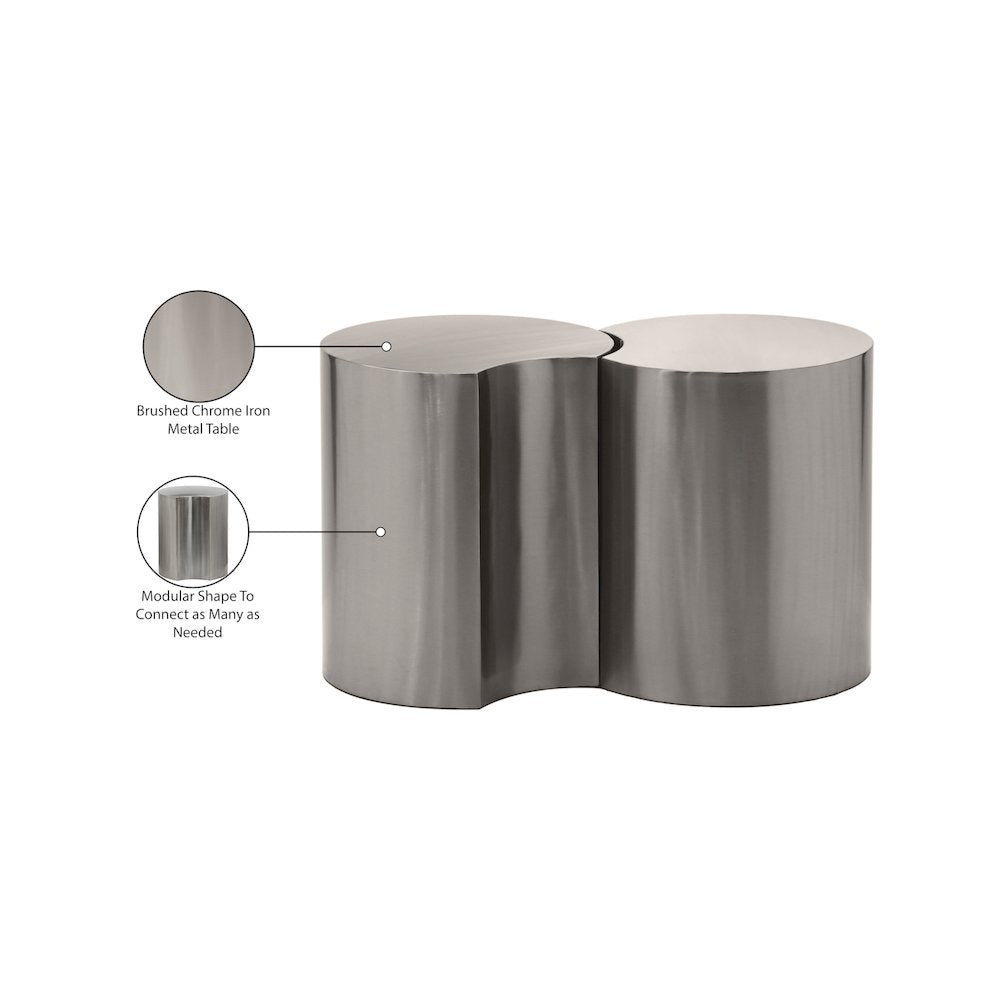 Dimple Silver End Table