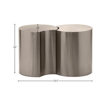 Dimple Silver End Table