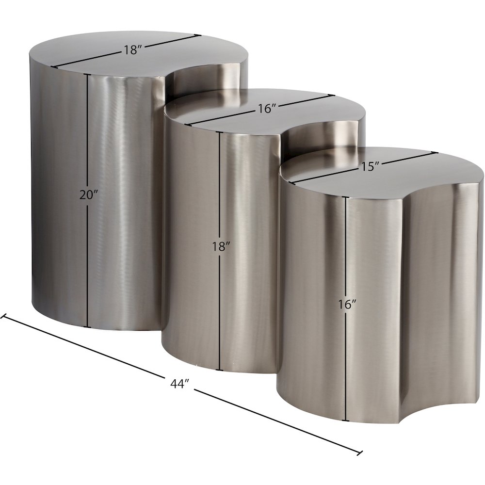 Dimple Silver End Table