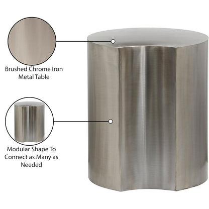 Dimple Silver End Table