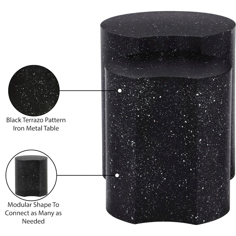 Dimple Black End Table