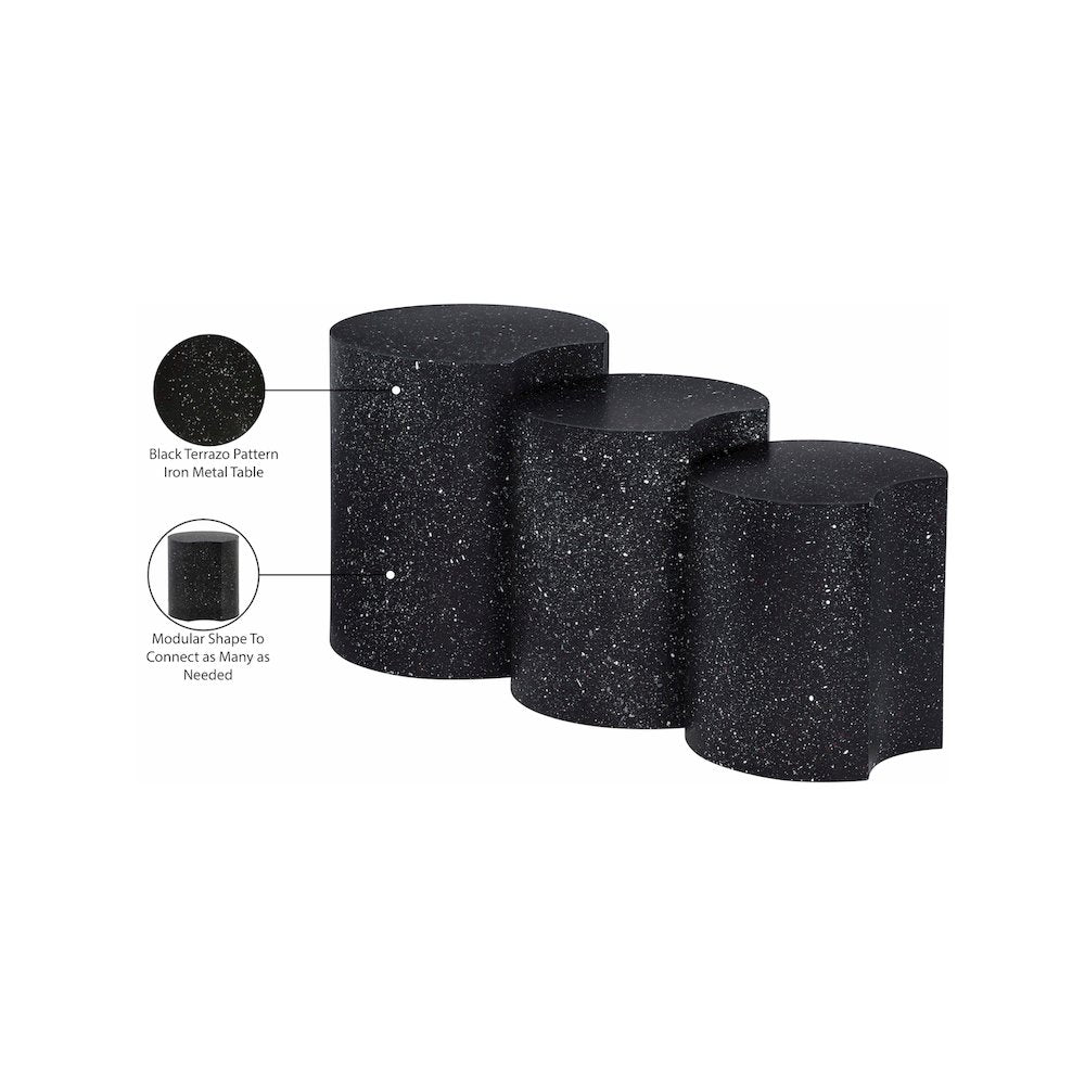 Dimple Black End Table