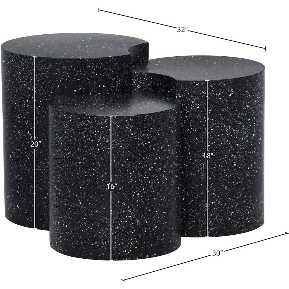 Dimple Black End Table