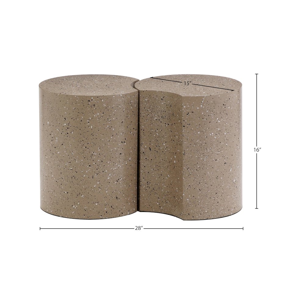 Dimple Taupe End Table