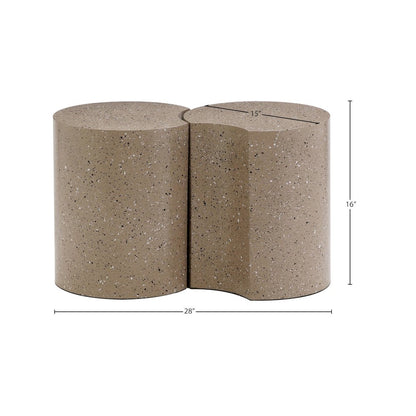 Dimple Taupe End Table