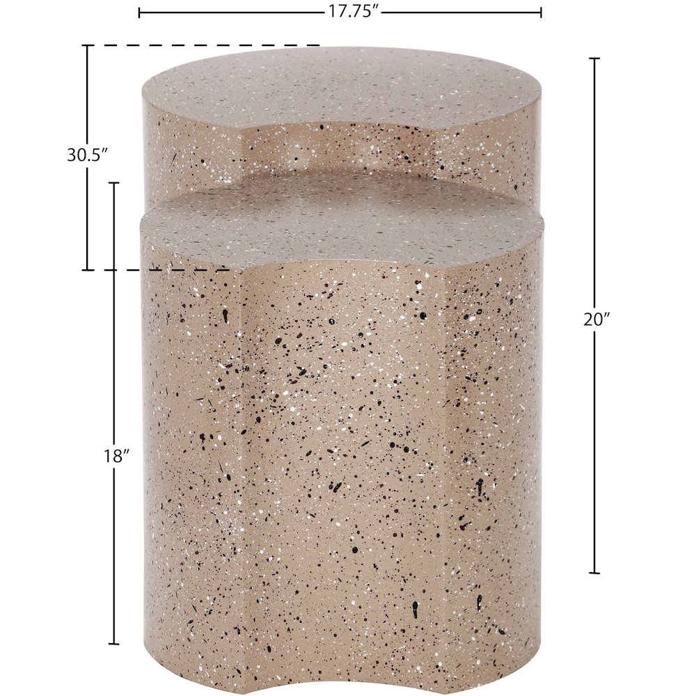 Dimple Taupe End Table