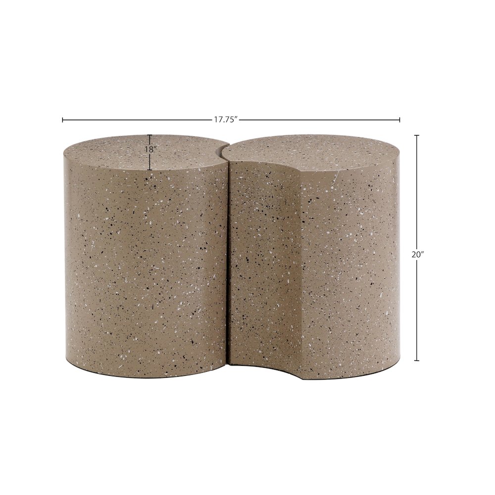 Dimple Taupe End Table